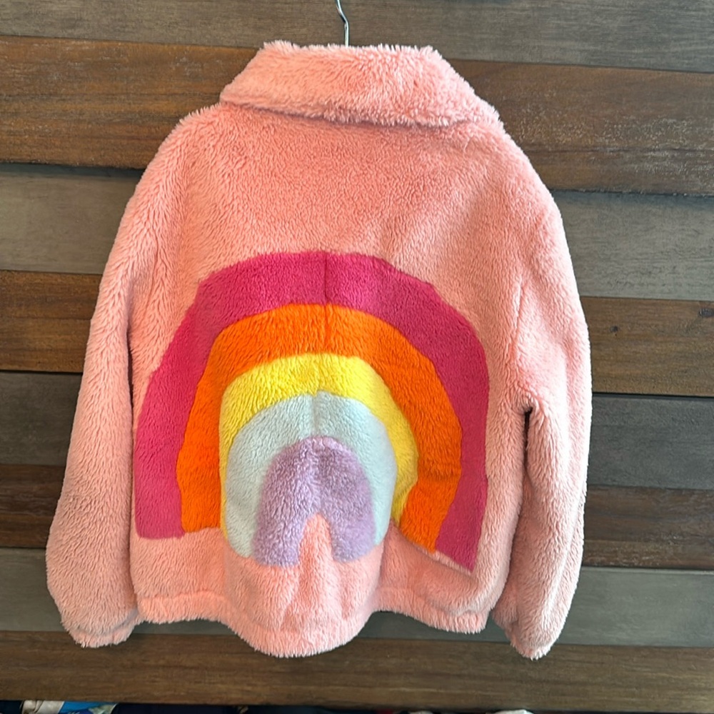 Lola and the boys pink rainbow jacket size 8